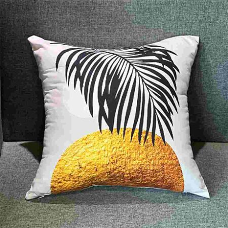 Gold & Black Leave Cushion