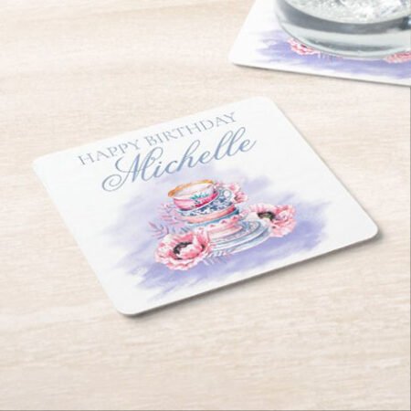 Happy Birthday Michelle Tea Coaster
