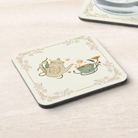Cup and Tea Kettle Tea Coaster