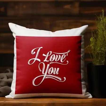 red cushion print